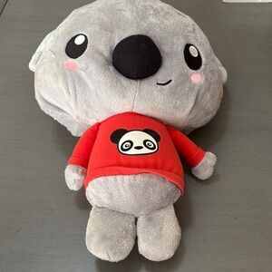 Gray and Red Stuffed Koala Toy